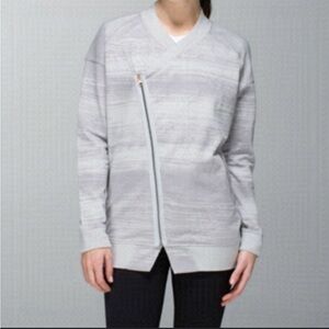 lululemon athletica Gray Asymmetrical Zip Sweatshirt